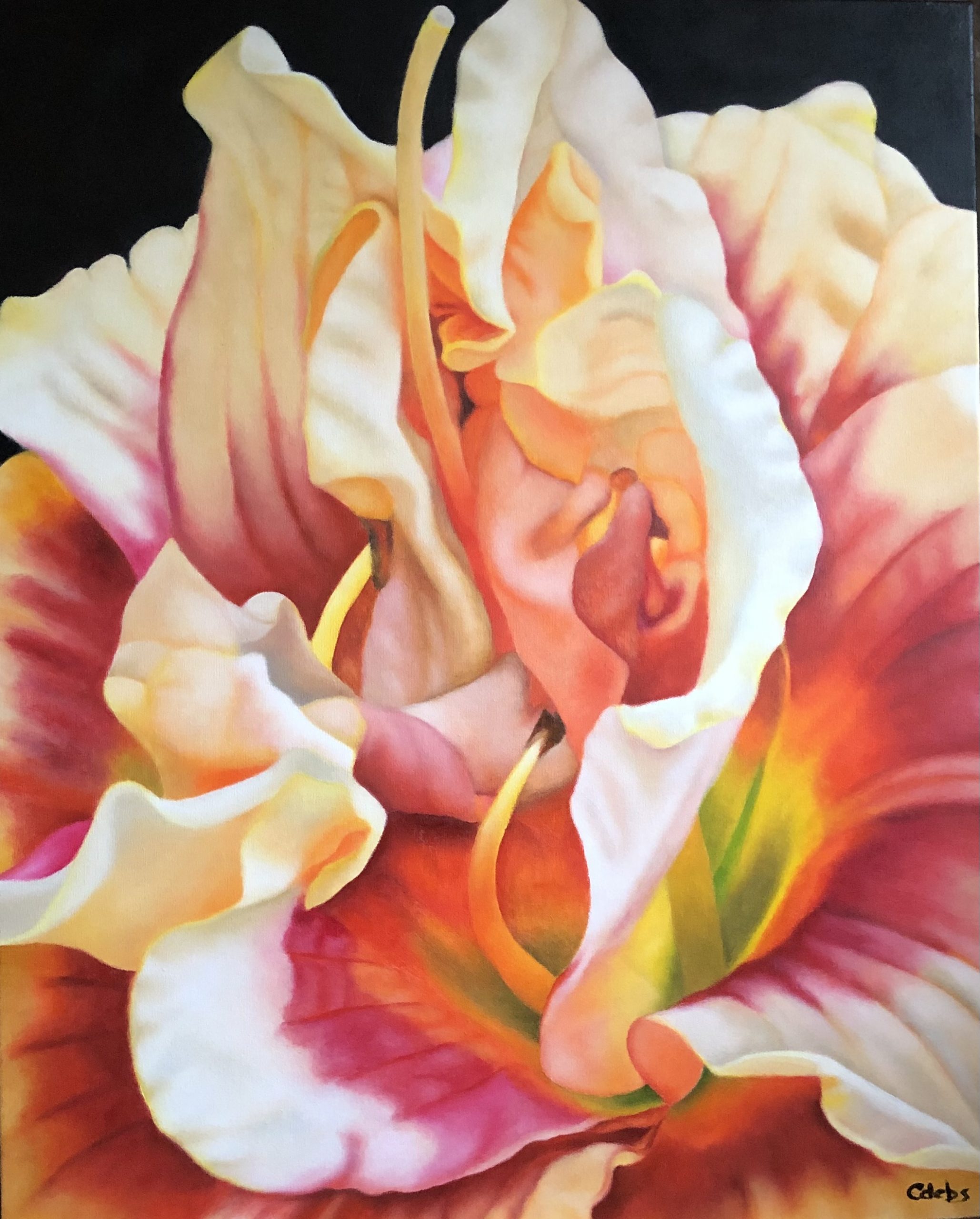 Une lueur, 30x24, huile, Chantale Desbiens, 2021