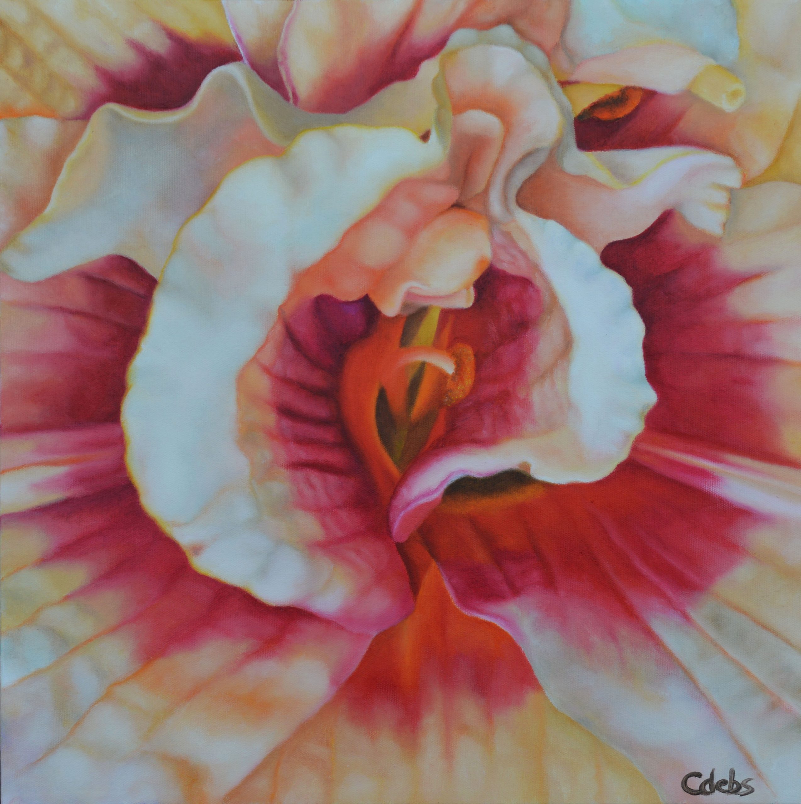 Coquine, 18x18, Huile soluble à l'eau, Chantale Desbiens, 2023